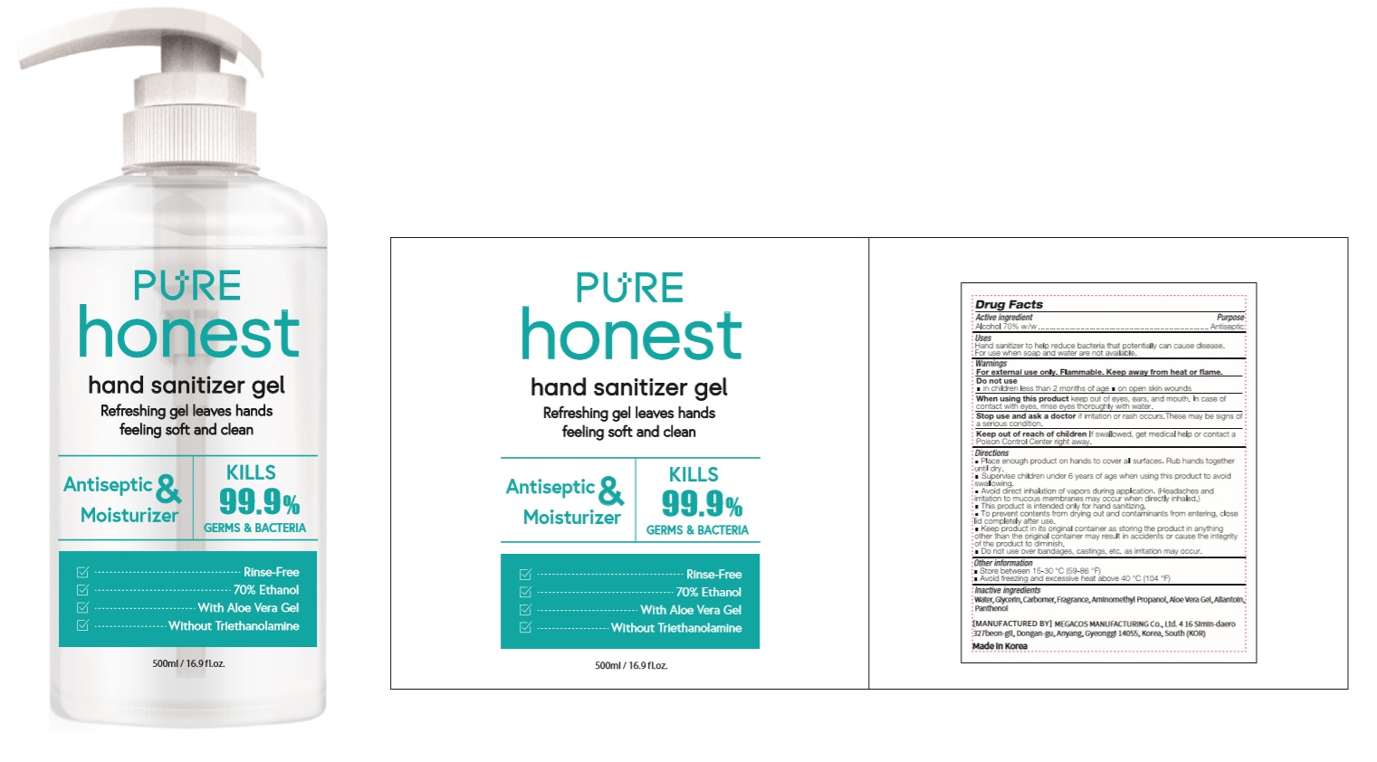 NDC 79925500 Pure Honest Hand Sanitizer Gel